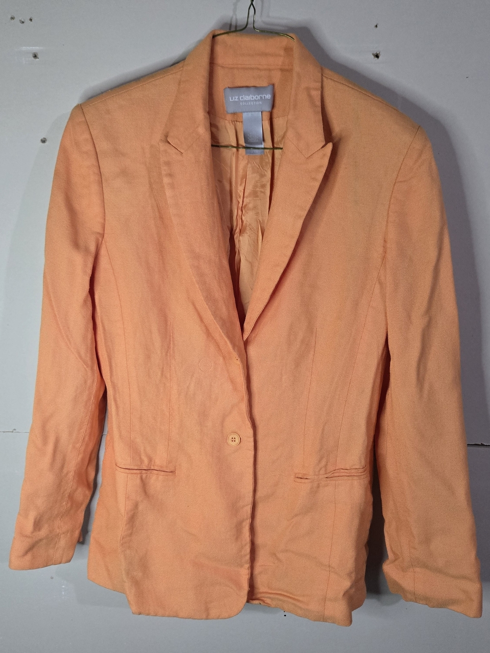 Liz Claiborne Peach Single-Button Blazer Jacket